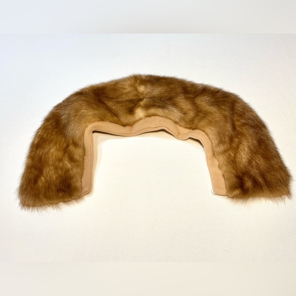 Vintage Genuine Mink Collar  Fur Ladies Lined Collar for Jacket or Coat - Picture 7 of 12